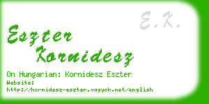 eszter kornidesz business card